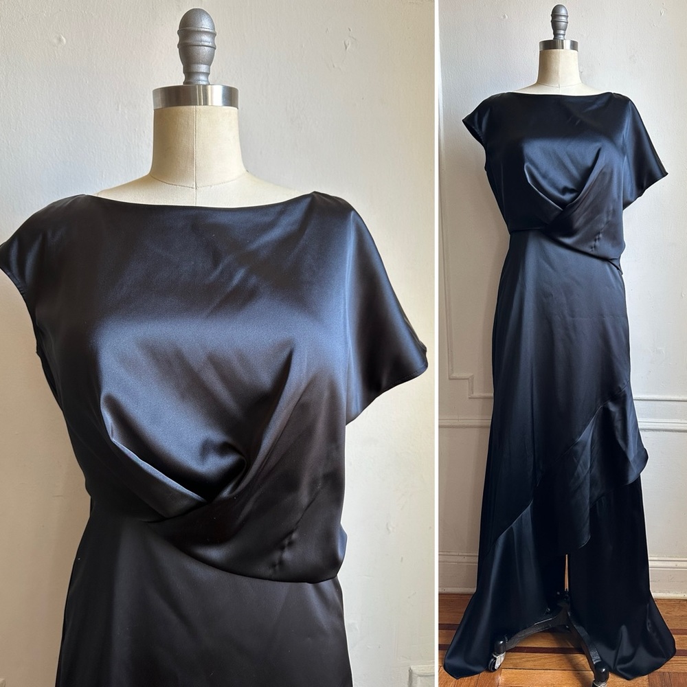 Black Kay Unger Formal Maxi Gown/ Dress